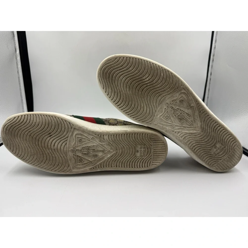 Gucci Ace Men's Sneakers GG Supreme Monogram‎ Gold Bees Size Gucci 10 US 11 11.5
